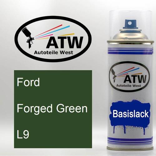 Ford, Forged Green, L9: 400ml Sprühdose, von ATW Autoteile West.